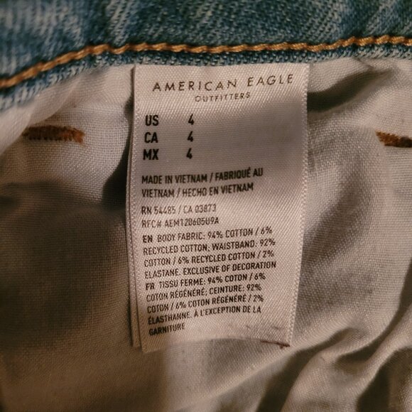 American Eagle Outfitters Jean Shorts – Ripped Denim – Size 4 - Picture 4 of 5